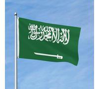 Drapeau De Cour Arabie Saoudite Arabe Bannière Cour Éclatantes Double Face Drapeau De Jardin Pour Plage Dortoirs Fêtes 152X90Cm