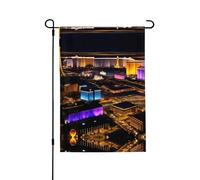 Drapeau de cour décoratif double face de Las Vegas - 71 x 102 cm - Bannière d'extérieur toutes saisons pour porche, terrasse, jardin