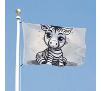 Drapeau de cour double face 61 x 88,9 cm - Drapeau de jardin zèbre amusant pour l'extérieur - Bannière de vacances avec œillets en laiton - Grand drapeau de maison pour printemps et été - Grand