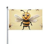 Drapeau de cour double face de 0,9 x 1,5 m pour extérieur/intérieur, abeille, bannière de bienvenue pour jardin, maison, vacances, décoration d'intérieur, drapeau de jardin