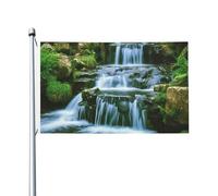Drapeau de cour double face de 0,9 x 1,5 m pour extérieur/intérieur, cascade qui coule vers le bas, bannières de cour pour jardin, maison, vacances, décoration de la maison, drapeau de jardin
