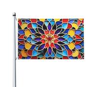 Drapeau de cour double face de 0,9 x 1,5 m pour extérieur/intérieur - Couleur marocaine - Bannières de bienvenue pour jardin, maison, vacances, décoration d'intérieur