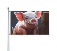 Drapeau de cour double face de 0,9 x 1,5 m pour extérieur/intérieur, drapeau brise, animal mignon pour jardin, maison, vacances, décoration d'intérieur, drapeau de jardin