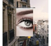 Drapeau de cour double face de 0,9 x 1,5 m pour extérieur/intérieur, drapeau brise, banderoles de bienvenue blanches pour jardin, maison, vacances, décoration d'intérieur, drapeaux de jardin