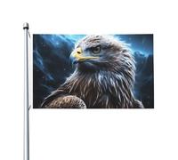Drapeau de cour double face de 0,9 x 1,5 m pour extérieur/intérieur, drapeau brise, ciel nocturne, aigle, bannière de bienvenue pour jardin, maison, vacances, décoration d'intérieur, drapeau de jardin