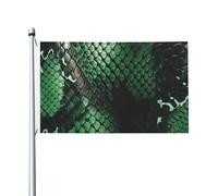 Drapeau de cour double face de 0,9 x 1,5 m pour extérieur/intérieur - Drapeau de brise verte en peau de serpent pour jardin, maison, vacances, décoration d'intérieur