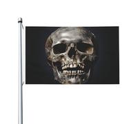 Drapeau de cour double face de 0,9 x 1,5 m pour extérieur/intérieur - Drapeau de la mort - Bannières de bienvenue pour jardin, maison, vacances, décoration d'intérieur, drapeau de jardin