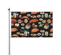 Drapeau de cour double face de 0,9 x 1,5 m pour extérieur/intérieur - Drapeau japonais pour sushi - Bannières de bienvenue pour jardin, maison, vacances, décoration d'intérieur