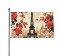 Drapeau de cour double face de 0,9 x 1,5 m pour extérieur/intérieur - Drapeau vintage floral de bienvenue pour jardin, maison, vacances, décoration d'intérieur