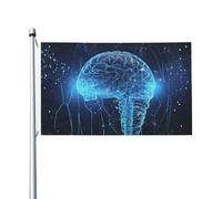 Drapeau de cour double face de 0,9 x 1,5 m pour extérieur/intérieur, intelligence artificielle, bannière de bienvenue pour jardin, maison, vacances, décoration d'intérieur, drapeau de jardin