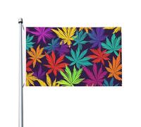 Drapeau de cour double face de 0,9 x 1,5 m pour extérieur/intérieur, motif de mauvaises herbes, bannière de bienvenue pour jardin, maison, vacances, décoration d'intérieur, drapeau de jardin