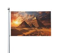Drapeau de cour double face de 0,9 x 1,5 m pour extérieur/intérieur, pyramides égyptiennes, bannières de bienvenue pour jardin, maison, vacances, décoration d'intérieur, drapeau de jardin