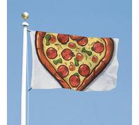 Drapeau de cour double face de 152,4 x 243,8 cm, drapeau de jardin à pizza, drapeau de bienvenue pour l'extérieur des vacances avec œillets en laiton, drapeau de maison, printemps et été, grand