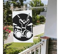 Drapeau de cour double face de 61 cm x 0,9 m pour extérieur/intérieur, bannière de bienvenue pour jardin, maison, vacances, décoration de la maison, drapeau de jardin