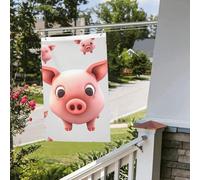 Drapeau de cour double face de 61 cm x 0,9 m pour extérieur/intérieur, bannière de bienvenue souriante pour jardin, maison, vacances, décoration d'intérieur, drapeau de jardin