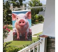 Drapeau de cour double face de 61 cm x 0,9 m pour extérieur/intérieur, bannière de bienvenue souriante pour jardin, maison, vacances, décoration d'intérieur, drapeau de jardin