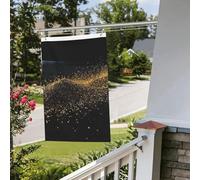 Drapeau de cour double face de 61 cm x 0,9 m pour extérieur/intérieur - Drapeaux dorés et noirs - Bannières de bienvenue pour jardin, maison, vacances, décoration d'intérieur