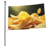 Drapeau de cour double face de 61 x 91 cm pour extérieur/intérieur, frites de pommes de terre, bannières de bienvenue pour jardin, maison, vacances, décoration d'intérieur, drapeau de jardin