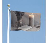 Drapeau de cour double face de 88,9 x 150 cm, drapeau de jardin à bougie, drapeau de bienvenue pour l'extérieur avec œillets en laiton, drapeau de maison, printemps, été, grand drapeau d'extérieur