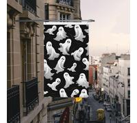 Drapeau de cour double face de 9,6 x 1,5 m pour extérieur/intérieur, drapeau de brise, bannière de bienvenue gothique pour jardin, maison, vacances, décoration d'intérieur, drapeaux de jardin