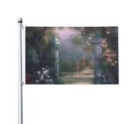 Drapeau de cour double face de 9,6 x 1,5 m pour extérieur/intérieur - Drapeau secret de bienvenue pour jardin, maison, vacances, décoration d'intérieur