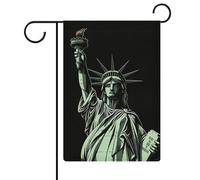 Drapeau de cour double face - Décoration de jardin - 30,5 x 45,7 cm - Printemps et été - Statue de la Liberté - Drapeau de jardin pour l'extérieur - Drapeau de maison