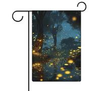 Drapeau de cour double face - Décoration de jardin - 30,5 x 45,7 cm - Printemps été - Lucioles saisonnières - Drapeaux de jardin pour l'extérieur - Drapeau de maison