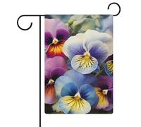 Drapeau de cour double face - Décoration de jardin - 30,5 x 45,7 cm - Printemps été - Pensée saisonnière - Parfait pour jardin - Drapeau de cour de glace pour l'extérieur et l'extérieur