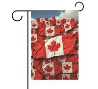 Drapeau de cour double face - Décoration de jardin - 30,5 x 45,7 cm - Printemps été saisonnier - Drapeau canadien de jardin - Pour extérieur et maison