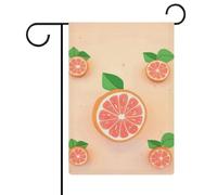 Drapeau de cour double face - Décoration de jardin - 30,5 x 45,7 cm - Printemps été saisonnier - Joli pamplemousse - Pour l'extérieur et l'extérieur