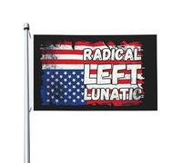 Drapeau De Cour Fou De Gauche Radicale Bannière Décoratif Imprimé Drapeau Pour Toutes Les Saisons Plage Chambres 90X150Cm
