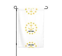 Drapeau de cour imprimé Rhode Island - 30,5 x 45,7 cm - Drapeau décoratif pour jardin, terrasse, balcon, jardin, pelouse