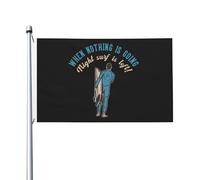 Drapeau De Cour Quand Plus Rien Ne Se Passe, Il Ne Reste Que Le Surf Nocturne Bannières Durable Imprimé Drapeaux Pour Accessoires Plage Vacances 90X150Cm