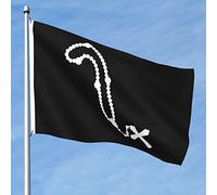 Drapeau De Cour Rosaire Catholique Bannières Décoratif Éclatantes Drapeaux Pour Fêtes Accessoires Clubs 90X150Cm