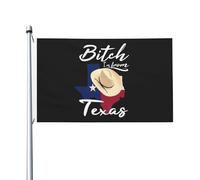 Drapeau De Cour Salope, Je Viens Du Texas Bannières Avec Œillets Double Face Drapeau Maison Pour Ferme Fêtes Toutes Les Saisons 90X150Cm