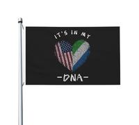 Drapeau De Cour Sierra Leone, C'Est Dans Mon Adn, Sierra Leone, États-Unis Bannière Décoratif Durable Drapeaux De Maison Pour Événement Clubs Extérieure 90X150Cm
