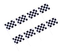 Drapeau de Course Noir et Blanc, Bannière Triangle | Polyester Décoration, Facile à Suspendre, Léger Intérieure et Extérieure pour Événement Automobile