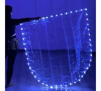 Drapeau de culte lumineux à LED avec poteaux extensibles, design semi-circulaire, bannières pour louange et danse