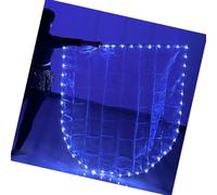 Drapeau de culte lumineux à LED avec poteaux extensibles, design semi-circulaire, bannières pour louange et danse, accessoires de danse religieuse