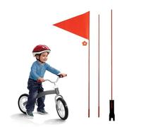 Drapeau de cycle | Drapeau de sécurité pour attelage de vélo, drapeau de sécurité réglable en hauteur et résistant à la déchirure pour remorques de vélo, vélos et activités de plein air