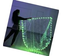 Drapeau de danse semi-circulaire avec poteaux extensibles à LED pour spectacles de scène avec mâts rétractables