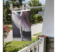 Drapeau de danseuse de ballet 61 x 91 cm pour extérieur, intérieur, printemps, été, automne, hiver, drapeaux de jardin avec œillets verticaux double face pour décorations de cour