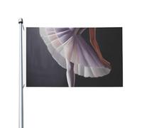Drapeau de danseuse de ballet - 91 x 152 cm - Pour extérieur et intérieur - Pour le printemps, l'été, l'automne, l'hiver - Drapeau de jardin avec œillets - Double face - Pour décoration de cour