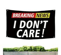 Drapeau de déclaration de jardin | Drapeau de nouvelles de rupture en plein air | Breaking News I Don't Care Drapeau de déclaration pour la maison, le bureau, le salon