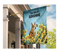 Drapeau De Décoration Coupe-Vent Et Étancheune Drapeaux De Pirate Drôle Drapeau De Jardin Décoration Pour Patio Balcon Chien Pembroke Corgi Dans Un Champ De Tournesols Tu Es Mon Soleil M