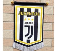 Drapeau de decoration de bar de fan Juventus football grand drapeau a cinq coins decoration drapeau suspendu
