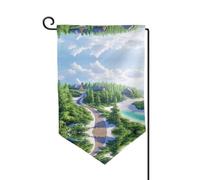 Drapeau de décoration de cour unique - Design personnalisé pour le printemps et le jardin, drapeaux d'extérieur double face en polyester durable pour cour, porche et terrasse, destination de vacances