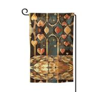 Drapeau de décoration de cour unique - Design personnalisé pour le printemps et le jardin, drapeaux d'extérieur double face en polyester durable pour cour, porche et patio - Suivi romantique des