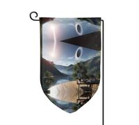 Drapeau de décoration de cour unique - Design personnalisé pour le printemps et le jardin, drapeaux d'extérieur double face en polyester durable pour cour, porche et patio Ceinture d'astéroïdes longue