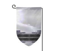 Drapeau de décoration de cour unique - Design personnalisé pour le printemps et le jardin, drapeaux d'extérieur double face en polyester durable pour cour, porche et patio architecture fauviste taille